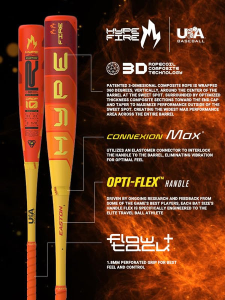 2025 Easton Hype FIRE USA Baseball Bat