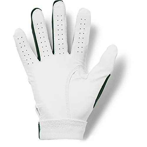 Under Armour Boy's Clean Up Baseball Batting Gloves, Forest Green (301)/Forest Green, Youth Small
