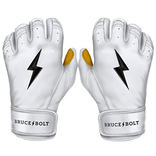 BRUCE BOLT 2020 Gants de frappeur de baseball Premium Pro noirs en cuir Cabretta à manches longues avec sac à gants - Jeunesse Moyen LBYM BRUCE BOLT 2020 Gants de frappeur de baseball Premium Pro noirs en cuir Cabretta à manches longues avec sac à gants - Jeunesse Moyen LBYM