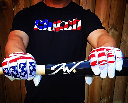 Clutch Sports Apparel American Flag Baseball & Softball Batting Gloves