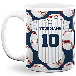 Baseball Jersey Coffee Mug - 11 Oz  (Personalized)