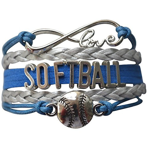 Softball Infinity Charm Bracelet