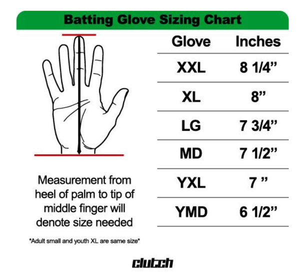 Clutch Sports Baseball Batting Gloves